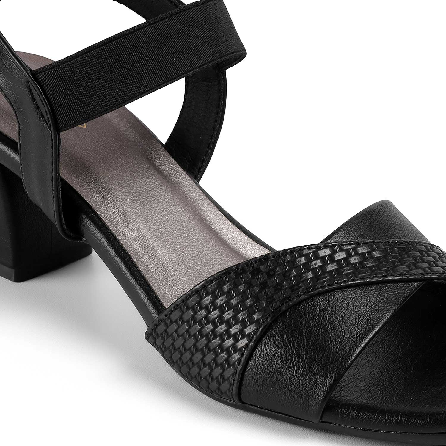 Tresmode Janet Black Women's Dress Block Heel Sandals
