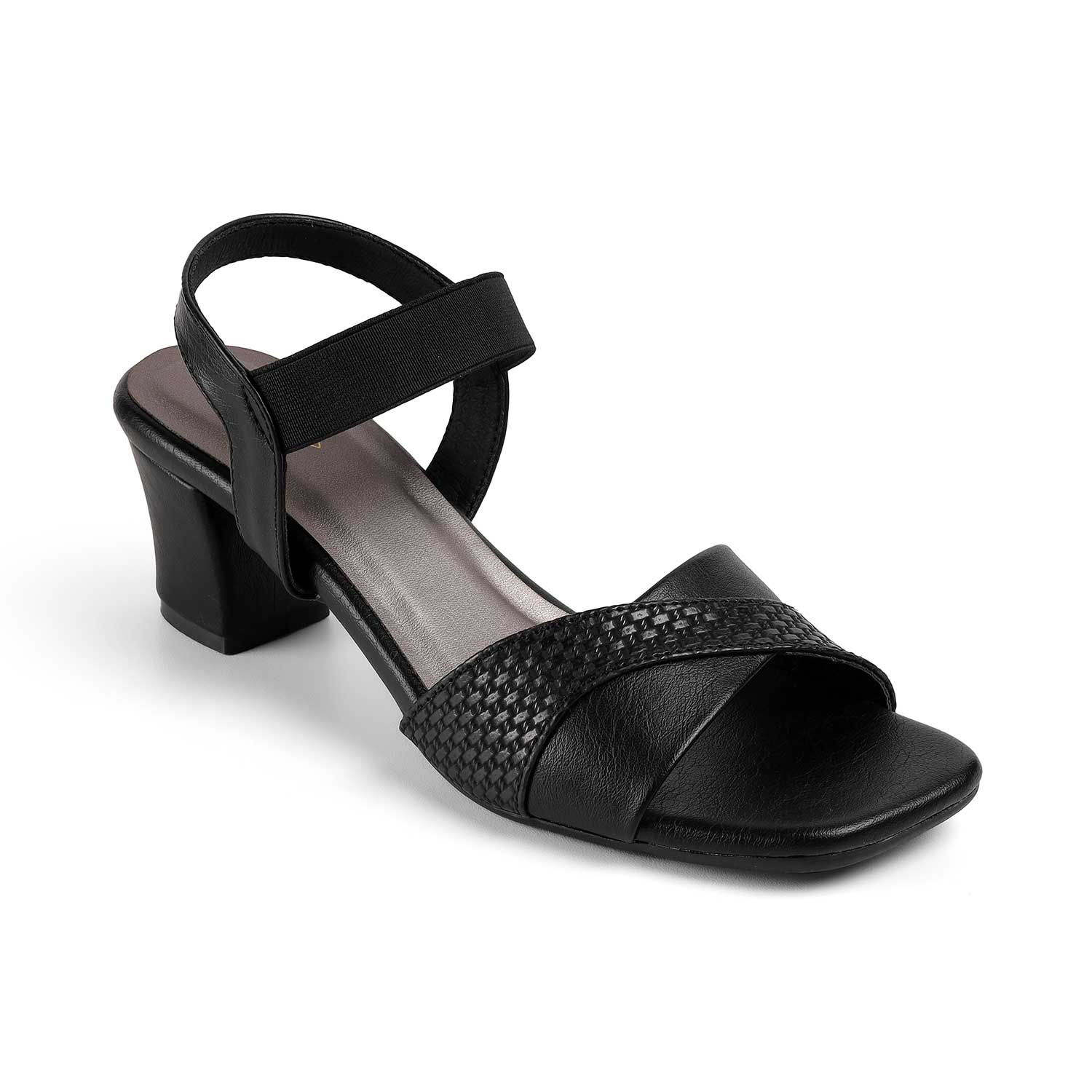 Tresmode Janet Black Women's Dress Block Heel Sandals
