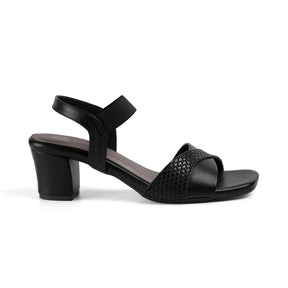 Tresmode Janet Black Women's Dress Block Heel Sandals
