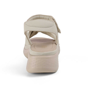 Tresmode Teron Cream Women's Casual Wedge Sandals