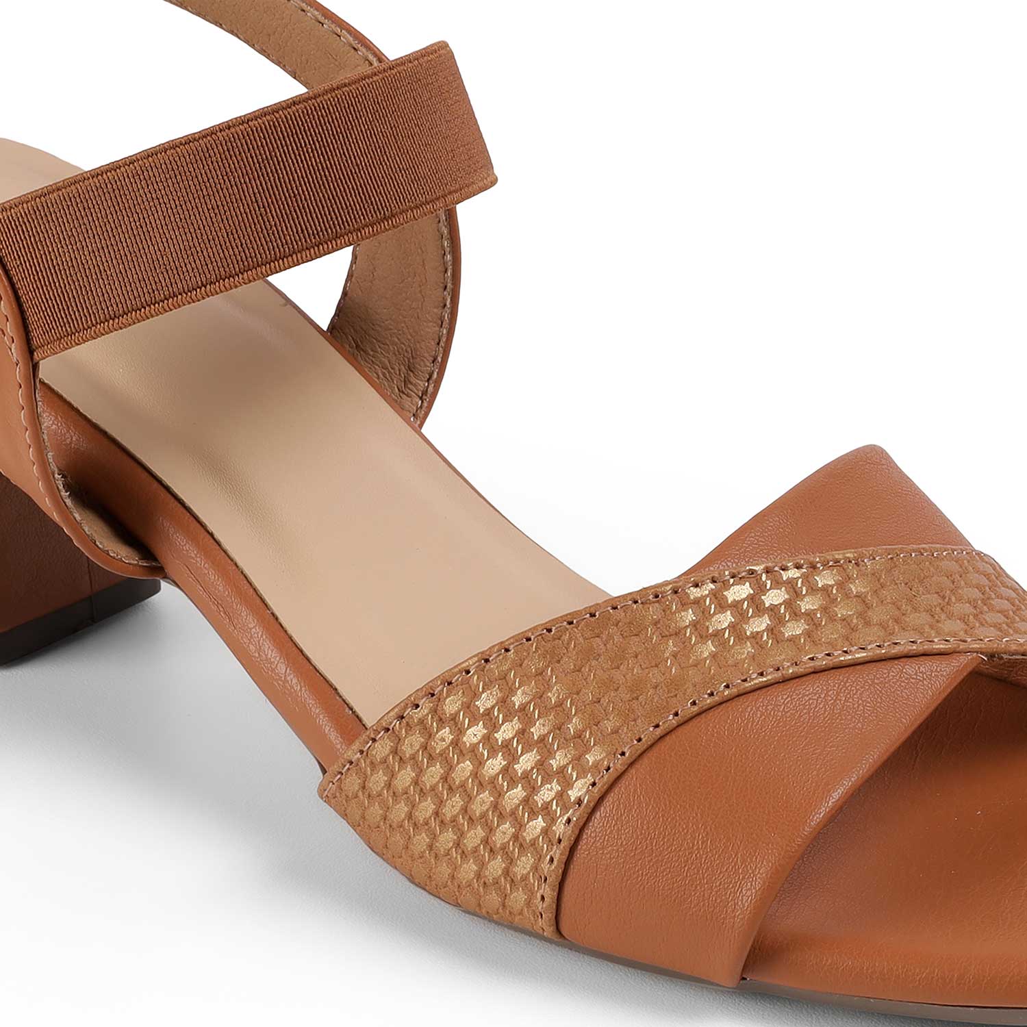 Tresmode Janet Tan Women's Dress Block Heel Sandals