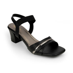 Tresmode Jive Black Women's Dress Block Heel Sandals