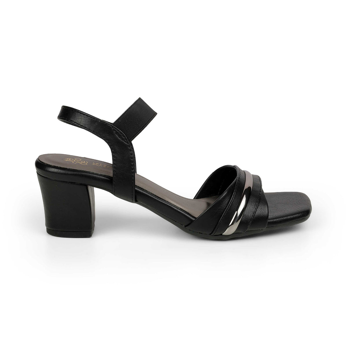 Tresmode Jive Black Women's Dress Block Heel Sandals