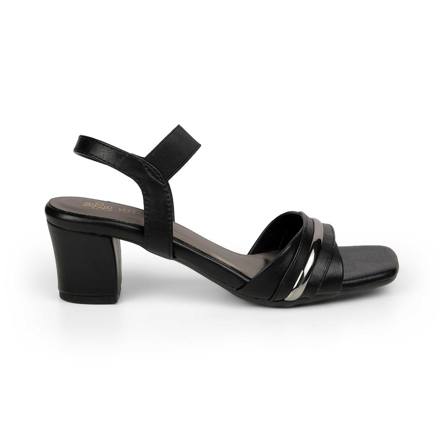 Tresmode Jive Black Women's Dress Block Heel Sandals
