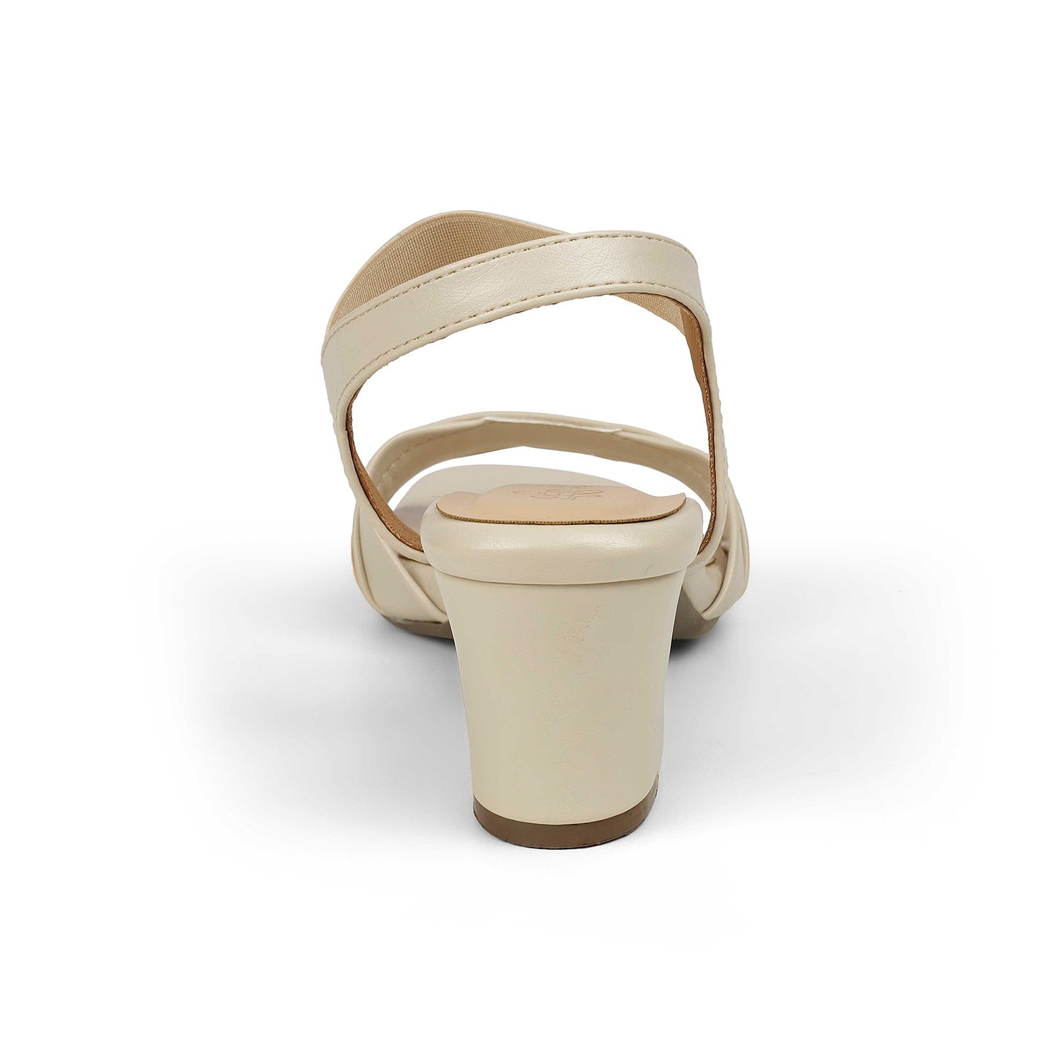 Tresmode Jive Cream Women's Dress Block Heel Sandals