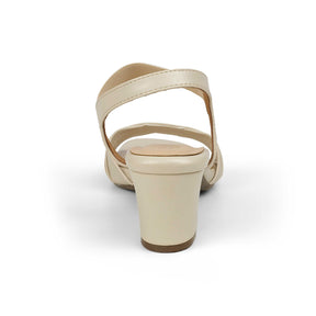 Tresmode Jive Cream Women's Dress Block Heel Sandals