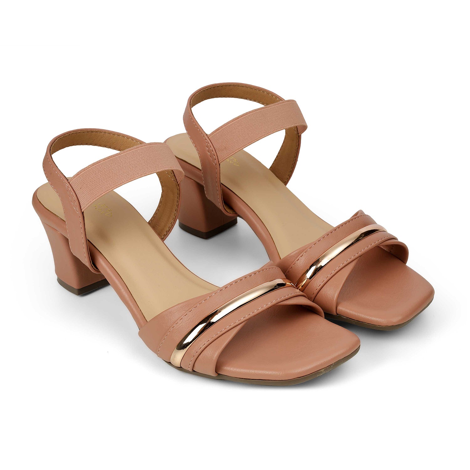 Tresmode Jive Pink Women's Dress Block Heel Sandals