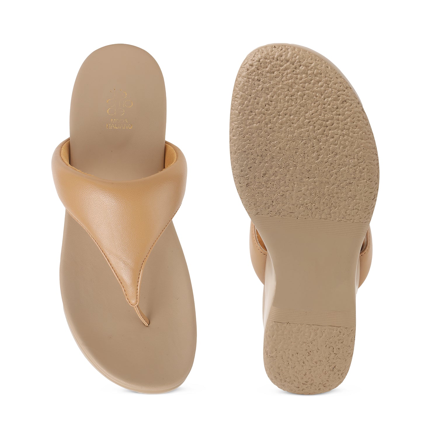Tresmode Mont Beige Women's Casual Wedge Sandals