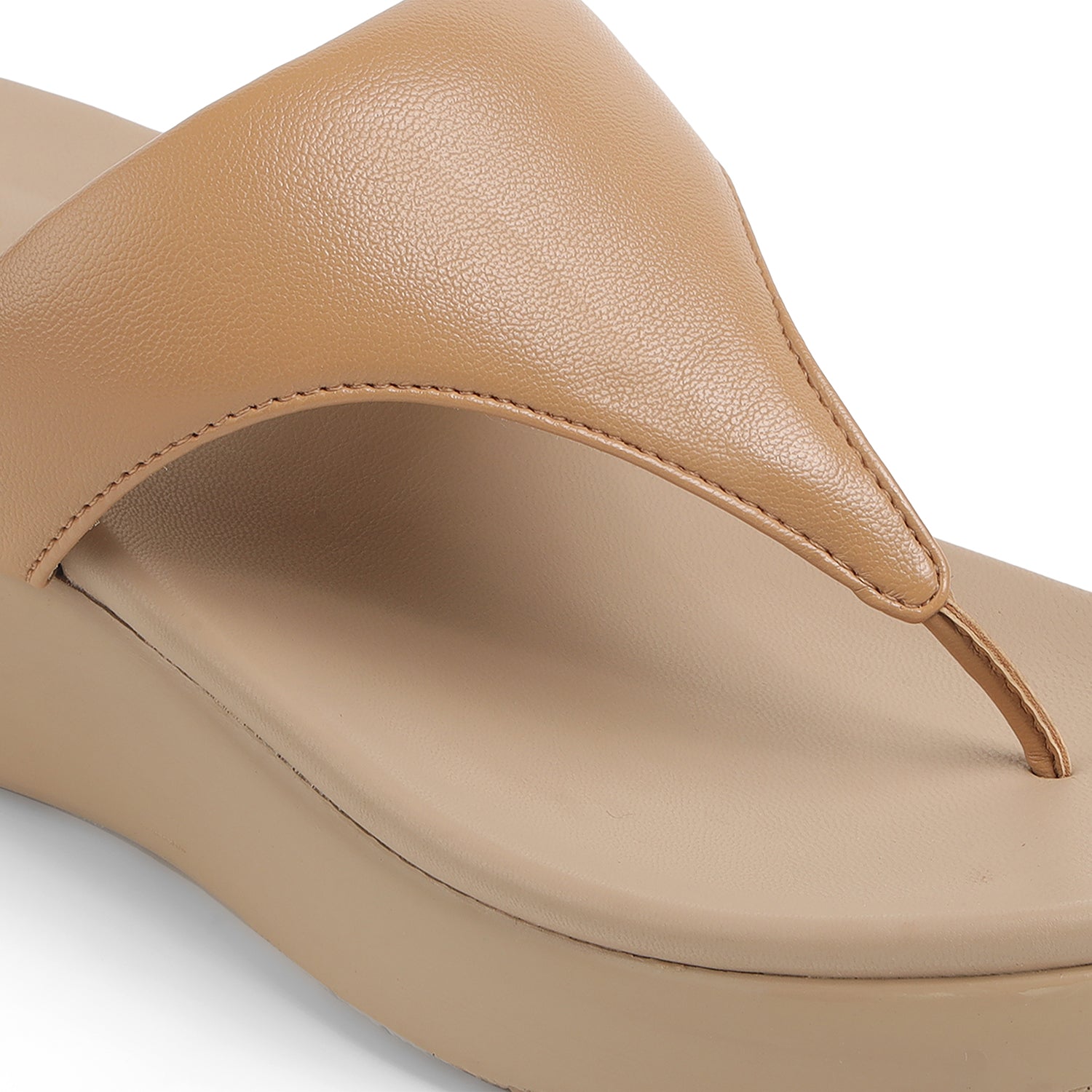 Tresmode Mont Beige Women's Casual Wedge Sandals