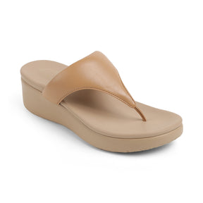 Tresmode Mont Beige Women's Casual Wedge Sandals