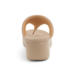 Tresmode Mont Beige Women's Casual Wedge Sandals