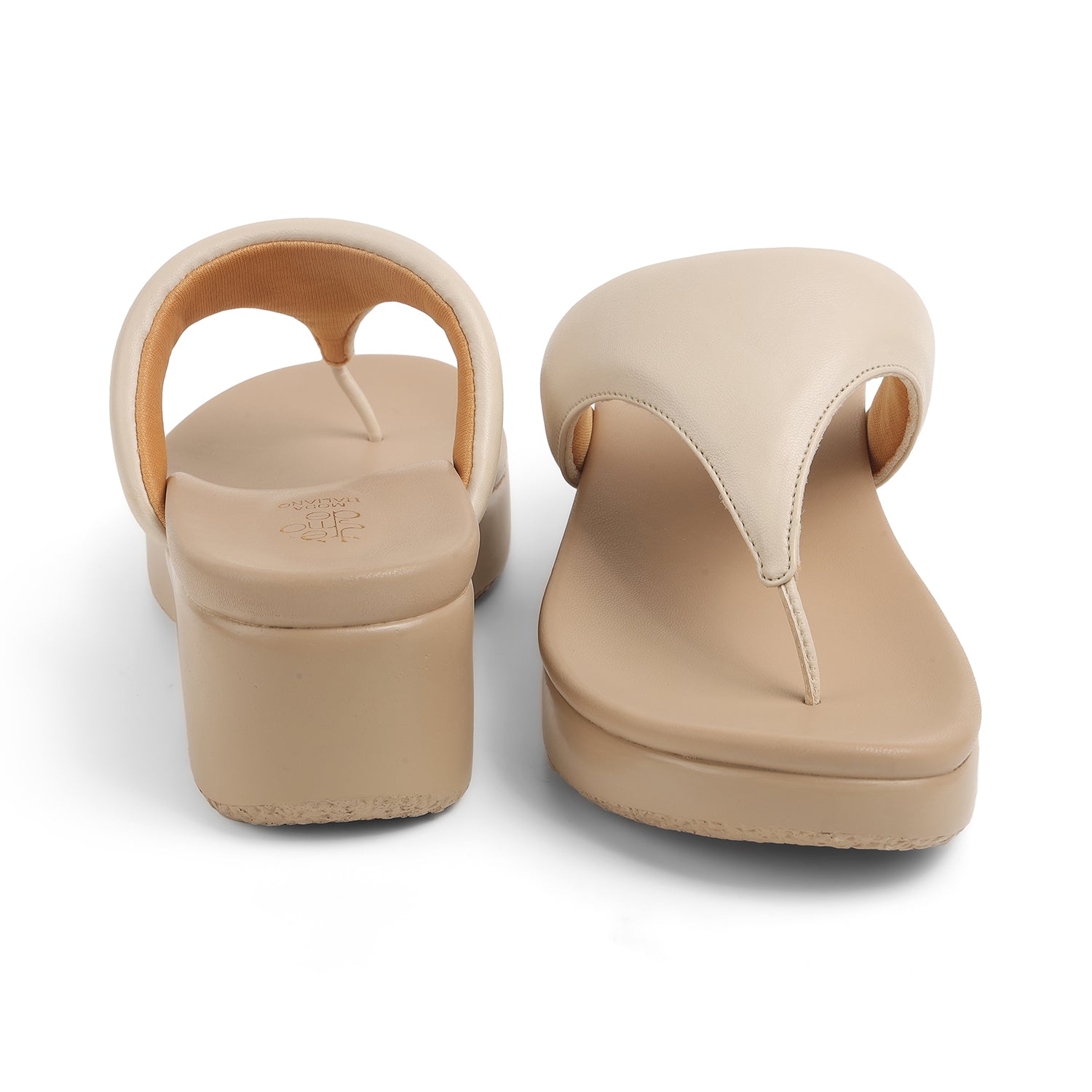 Tresmode Mont Cream Women's Casual Wedge Sandals