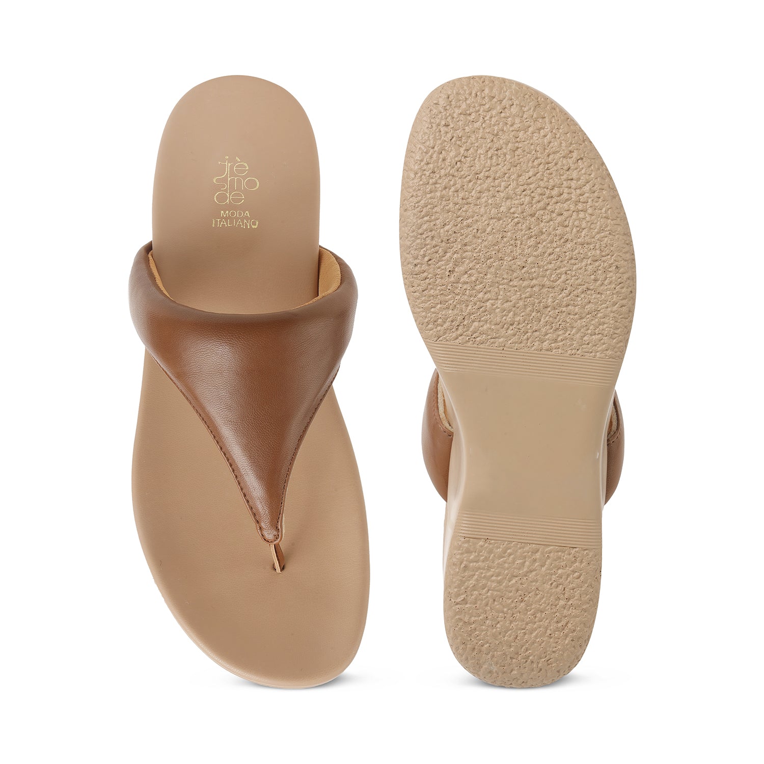 Tresmode Mont Tan Women's Casual Wedge Sandals