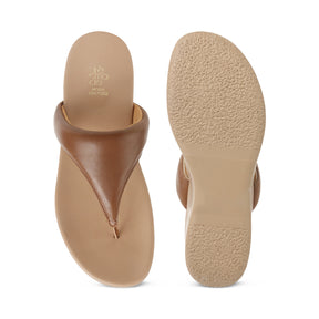 Tresmode Mont Tan Women's Casual Wedge Sandals