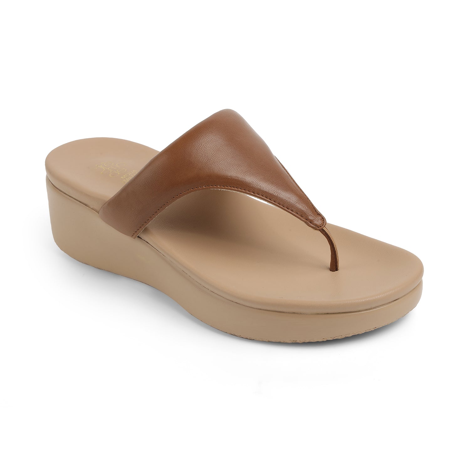 Tresmode Mont Tan Women's Casual Wedge Sandals