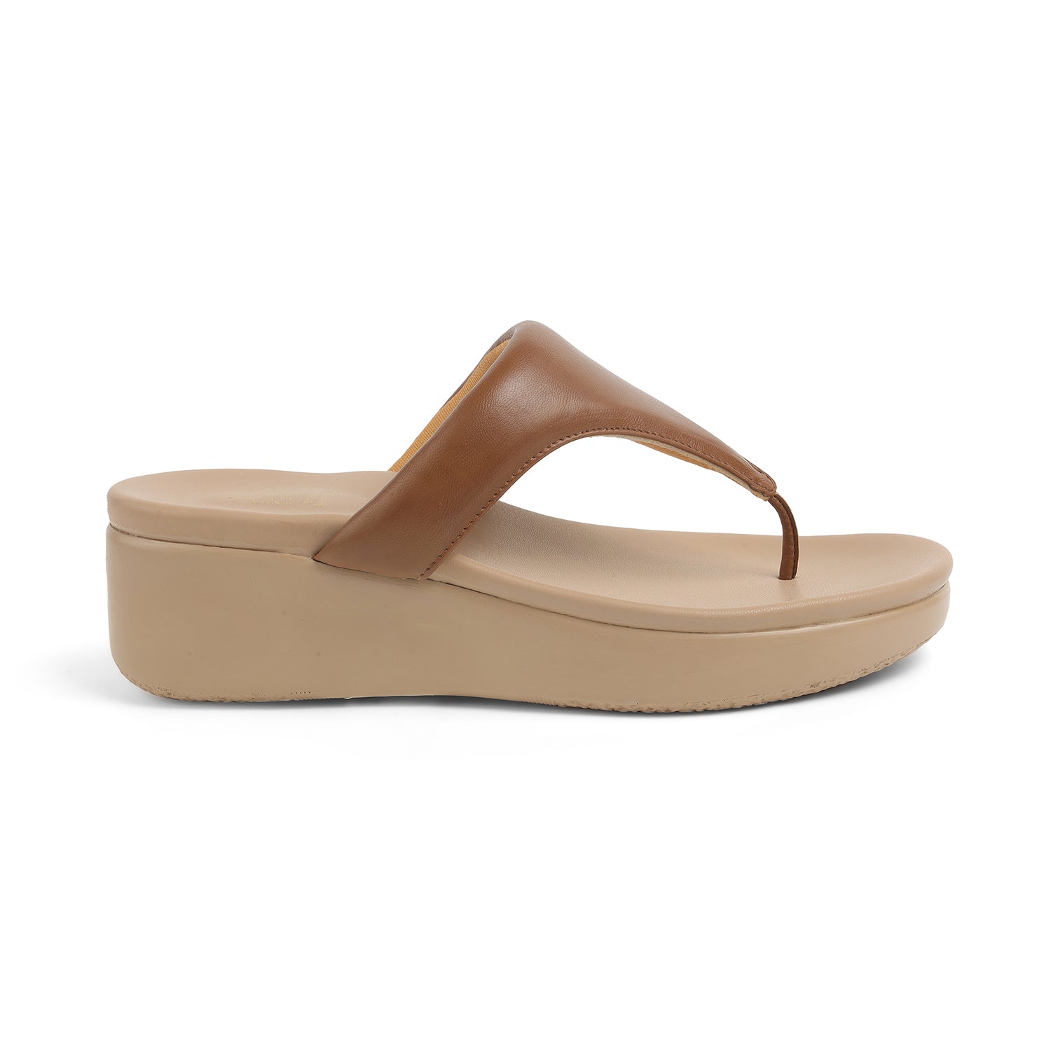 Tresmode Mont Tan Women's Casual Wedge Sandals