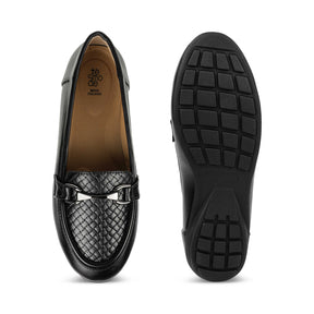 Tresmode Mor Black Women's Casual Loafers
