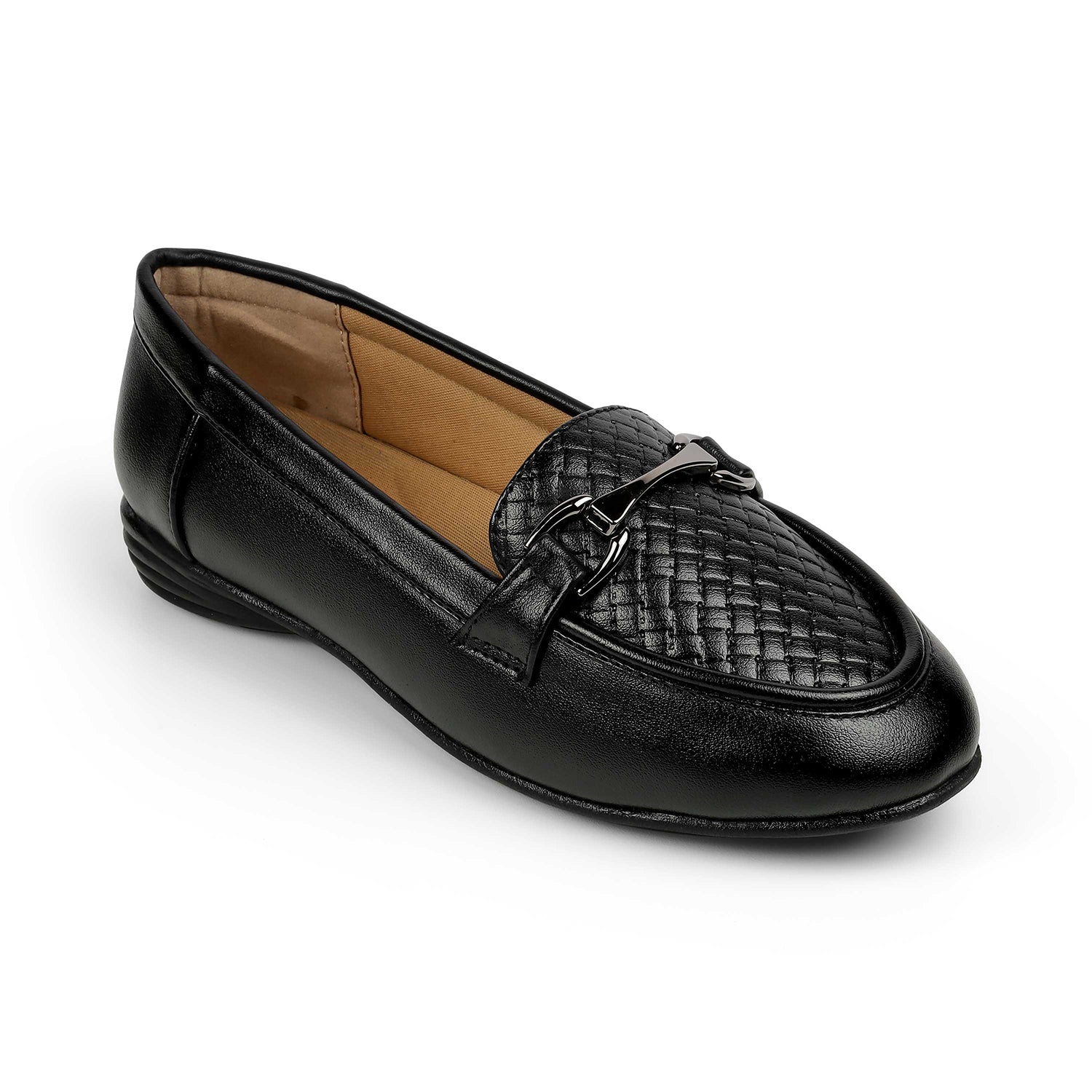 Tresmode Mor Black Women's Casual Loafers