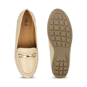 Tresmode Nubuc Beige Women's Casual Loafers