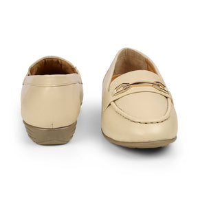 Tresmode Nubuc Beige Women's Casual Loafers