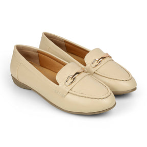 Tresmode Nubuc Beige Women's Casual Loafers
