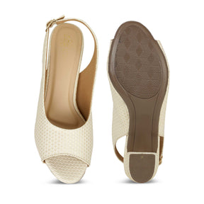 Tresmode Peep Beige Women's Dress Peep-toe Sandals