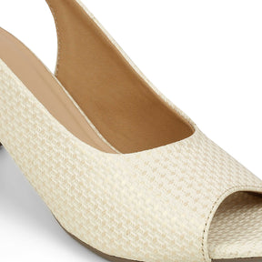 Tresmode Peep Beige Women's Dress Peep-toe Sandals