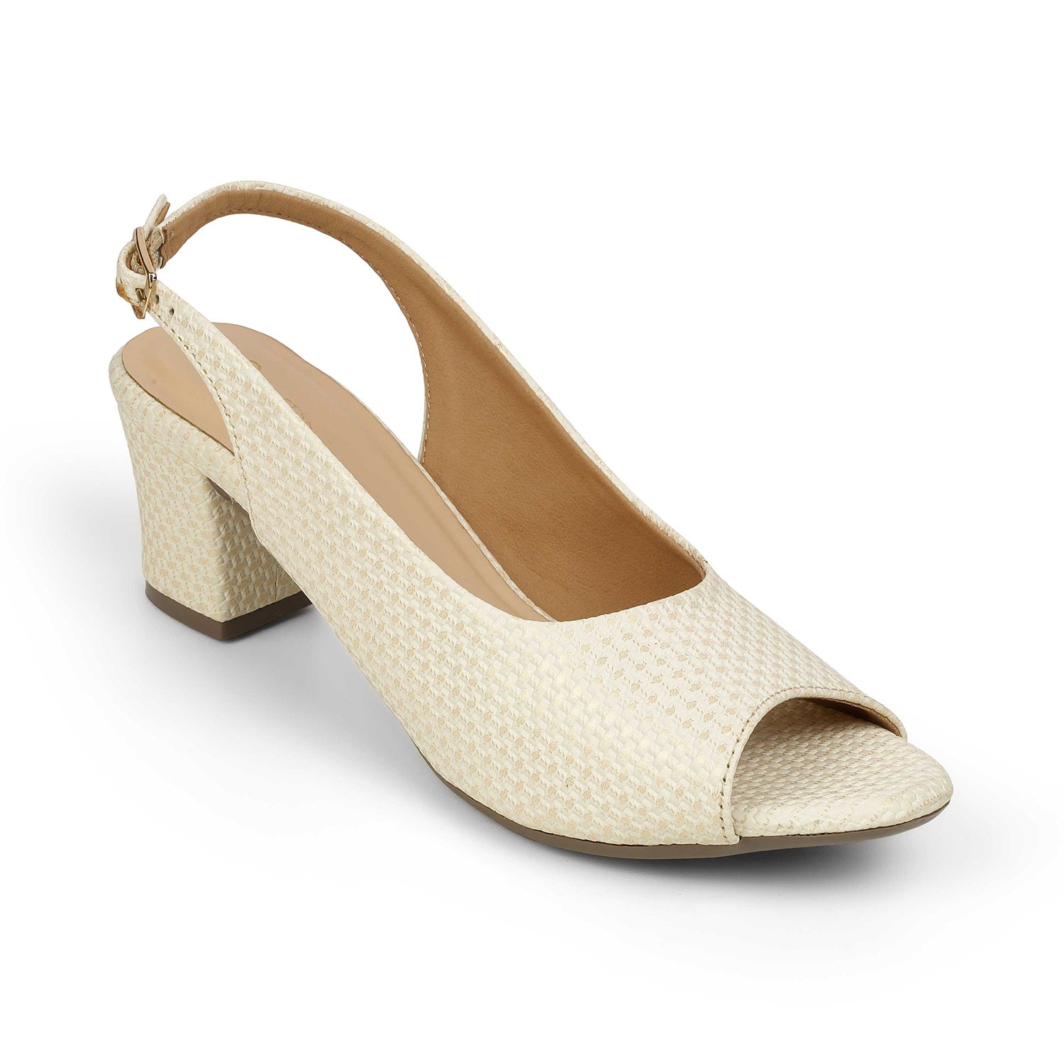 Tresmode Peep Beige Women's Dress Peep-toe Sandals