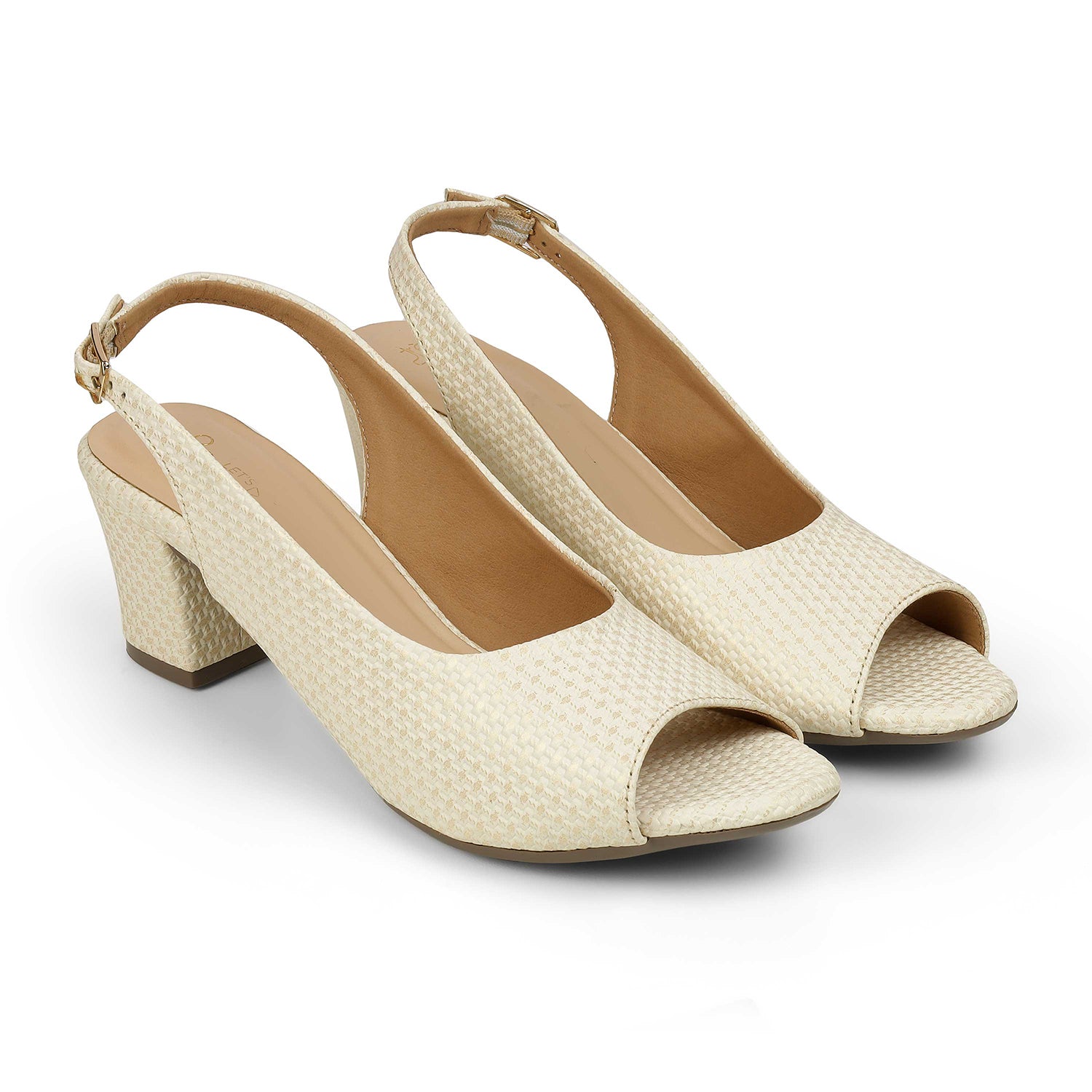 Tresmode Peep Beige Women's Dress Peep-toe Sandals