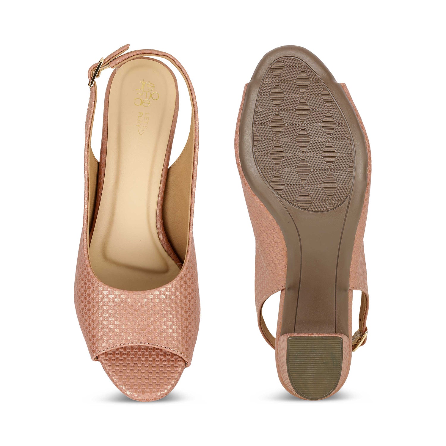 Tresmode Peep Pink Women's Dress Peep-toe Sandals