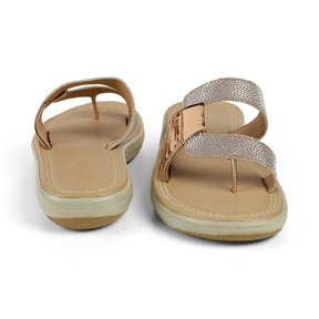 Tresmode Robila Champagne Women's Dress Platform Flats