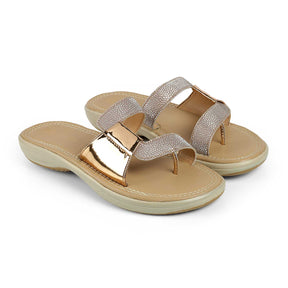 Tresmode Robila Champagne Women's Dress Platform Flats