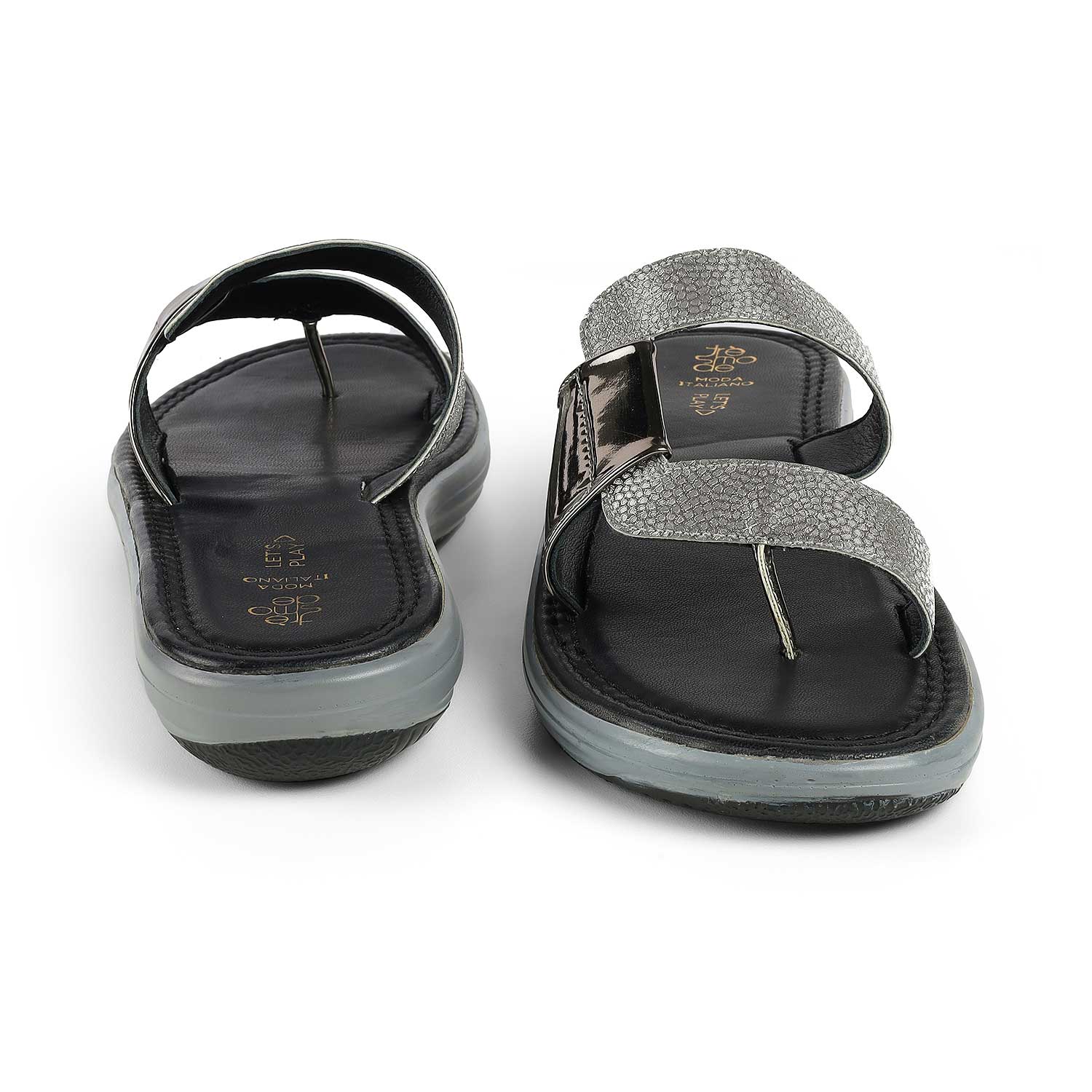 Tresmode Robila Pewter Women's Dress Platform Flats