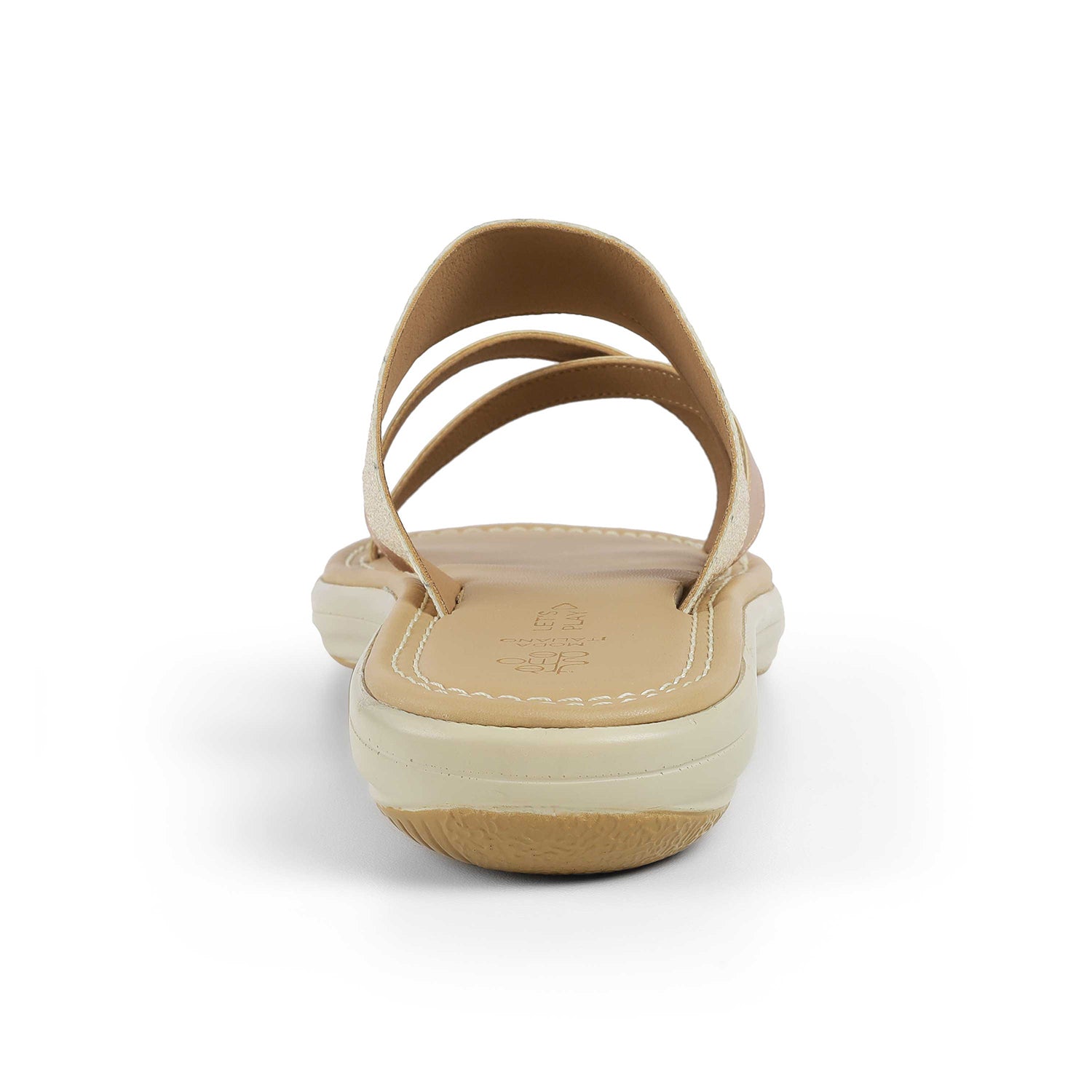 Tresmode Rofila Champagne Women's Dress Platform Flats