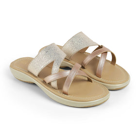 Tresmode Rofila Champagne Women's Dress Platform Flats