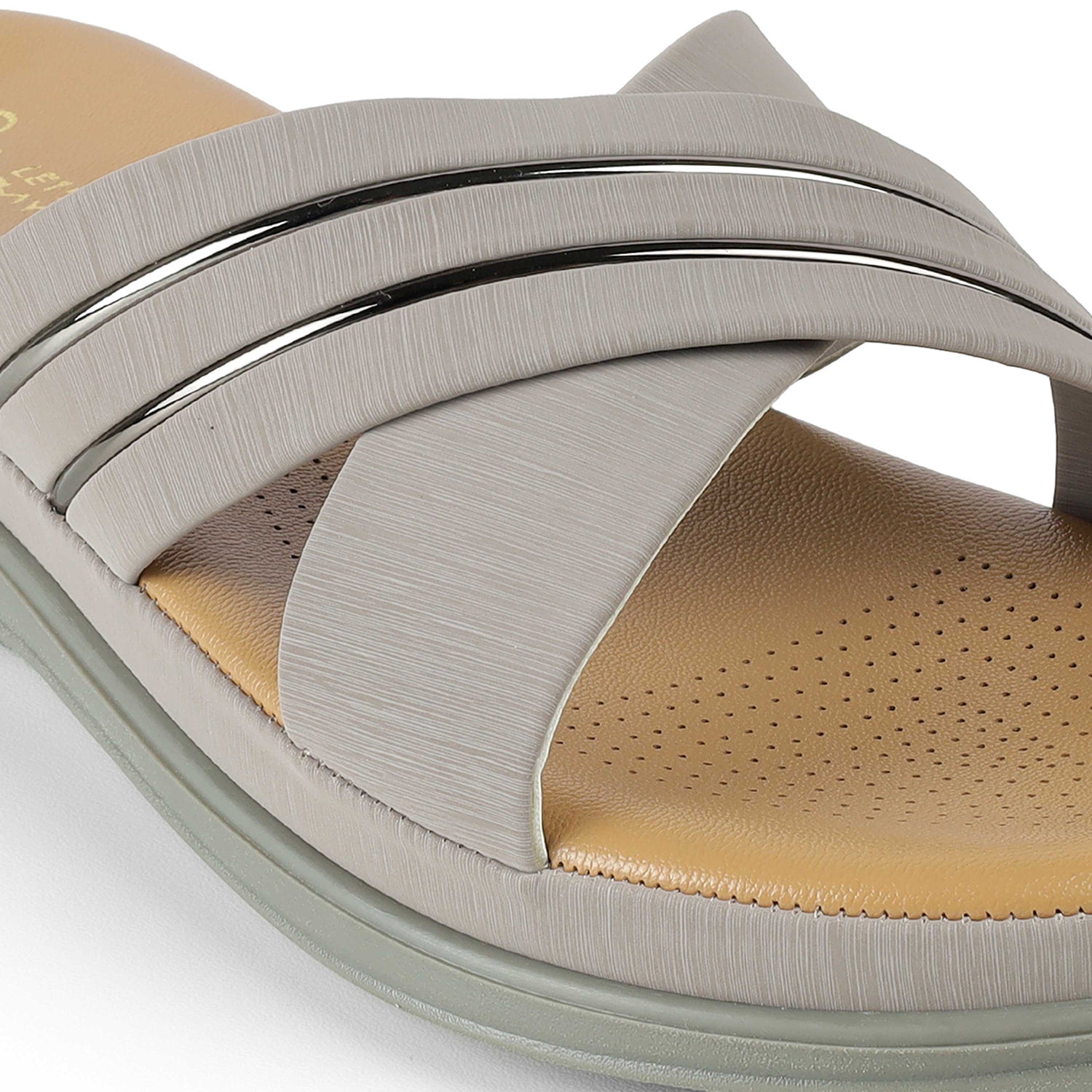 Tresmode Ballina Grey Women's Casual Small Wedge Sandals
