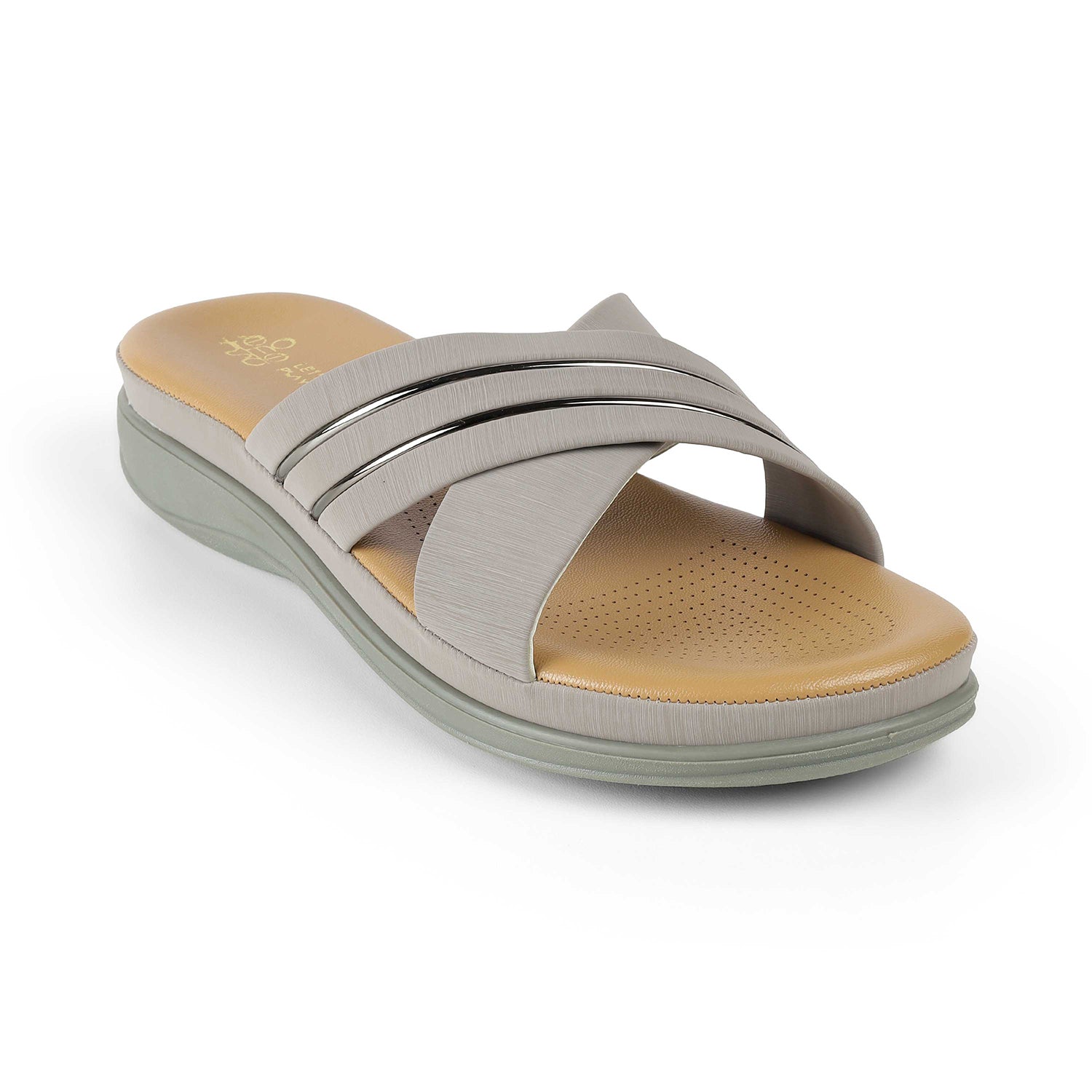 Tresmode Ballina Grey Women's Casual Small Wedge Sandals