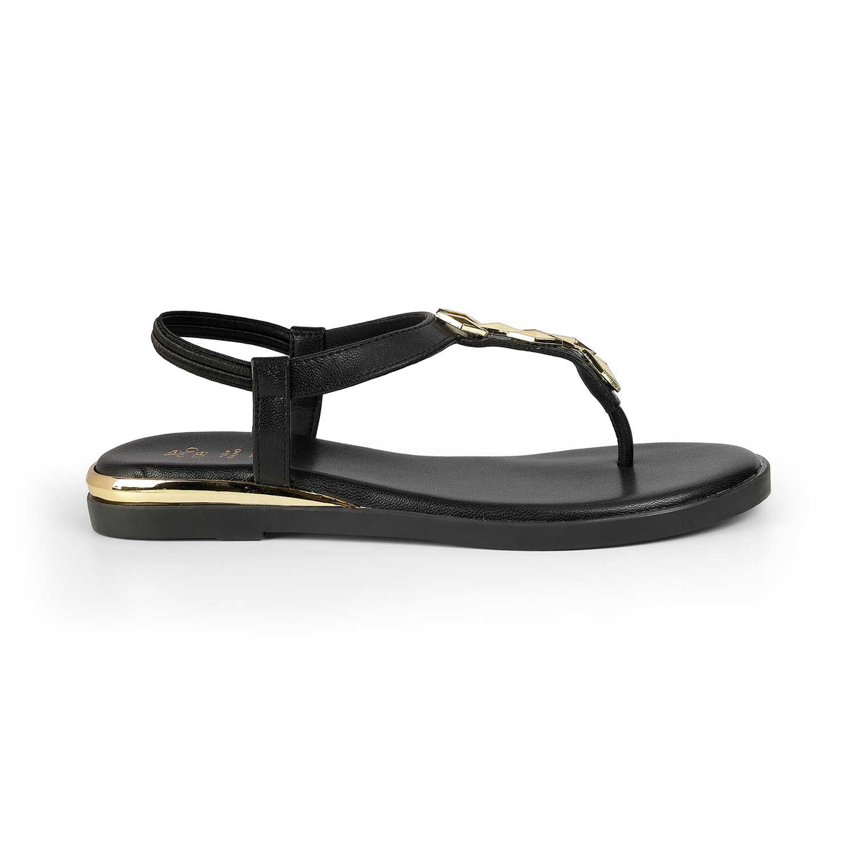 Tresmode Bucklet Black Women's Dress Flats