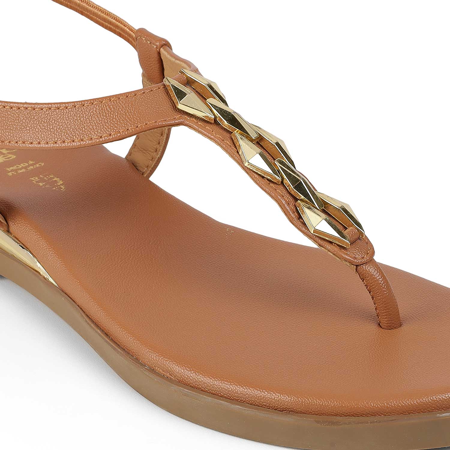 Tresmode Bucklet Tan Women's Dress Flats