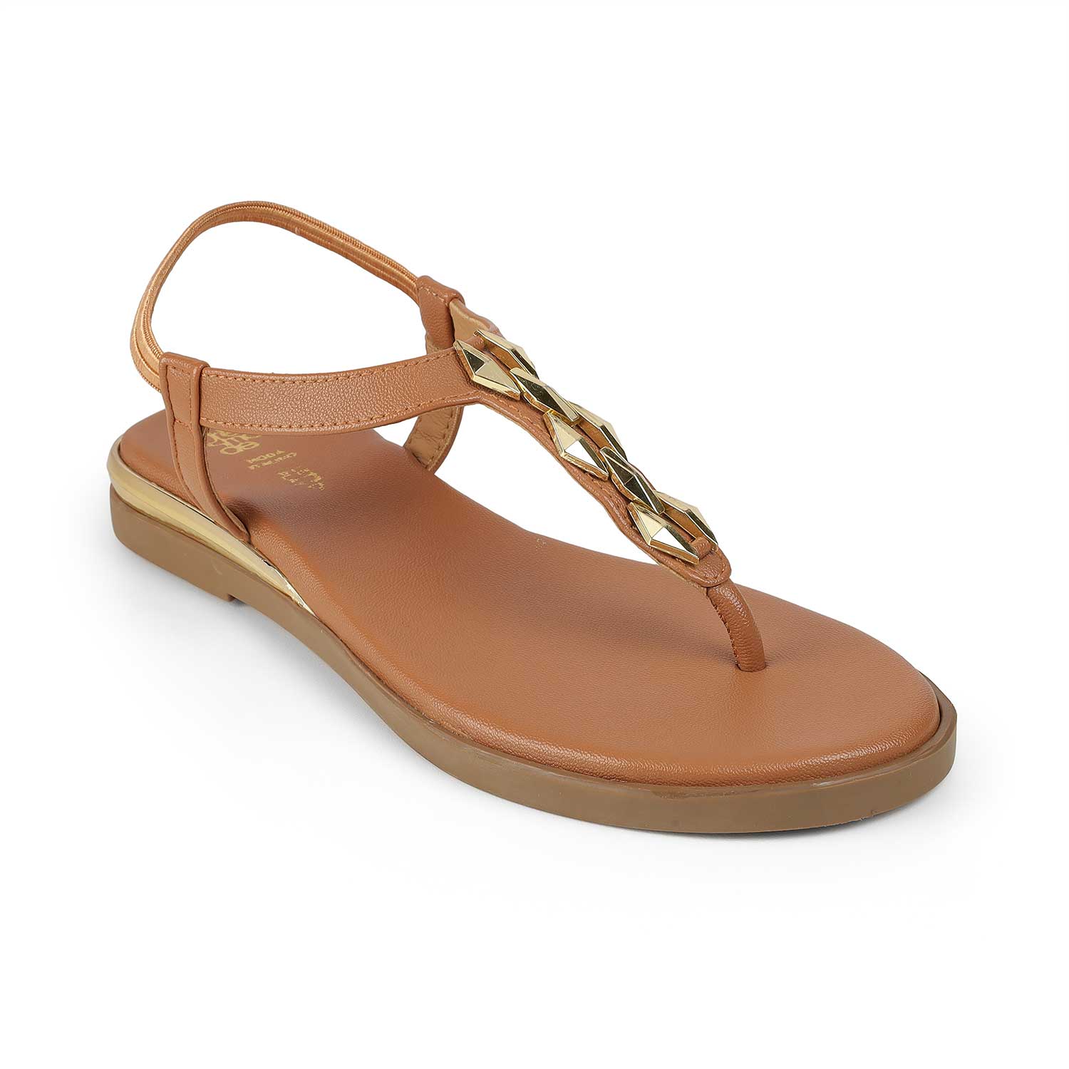 Tresmode Bucklet Tan Women's Dress Flats