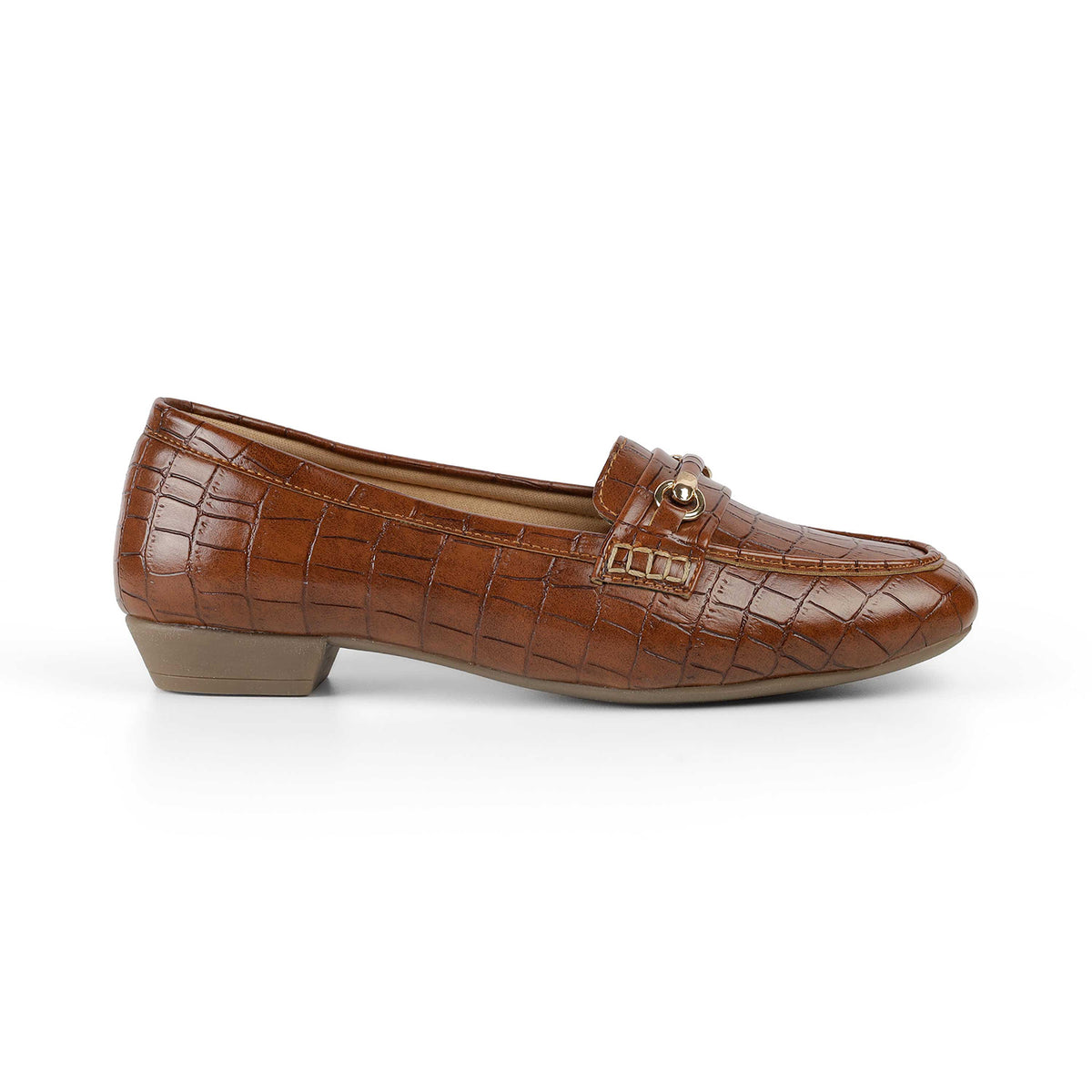 Tresmode Croco Tan Women's Dress Loafers