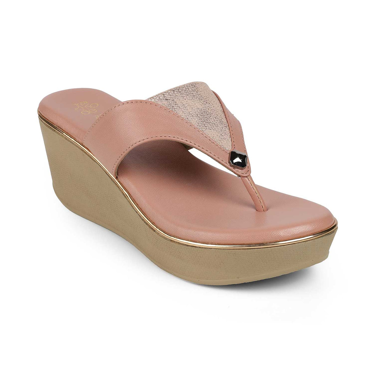 Women's Pink Wedge Heel Sandals Tresmode
