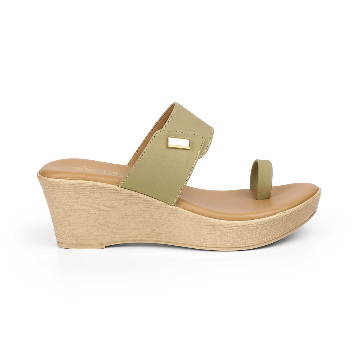 Tresmode Kannes Green Women's Dress Wedge Sandals