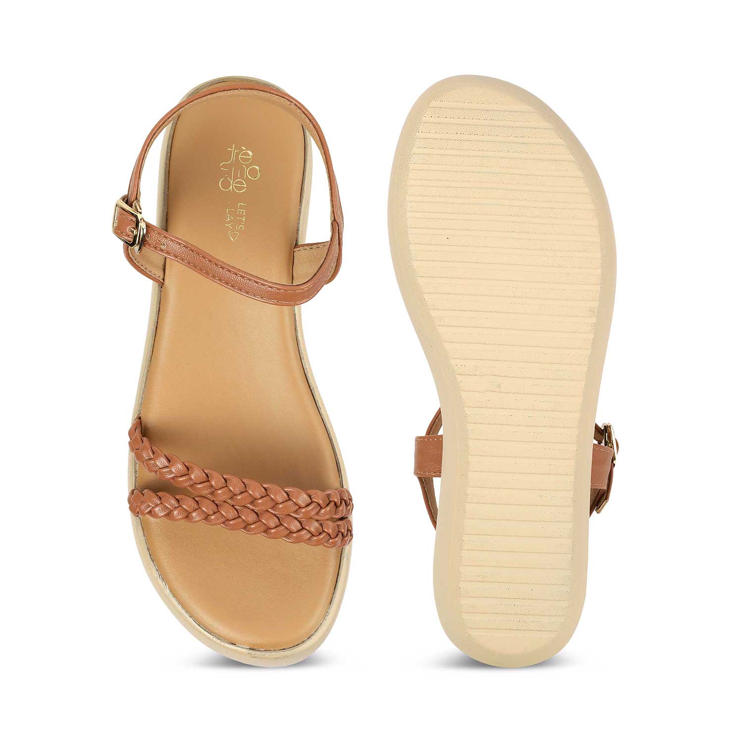 The Leve Tan Women's Dress Wedge Sandals Tresmode
