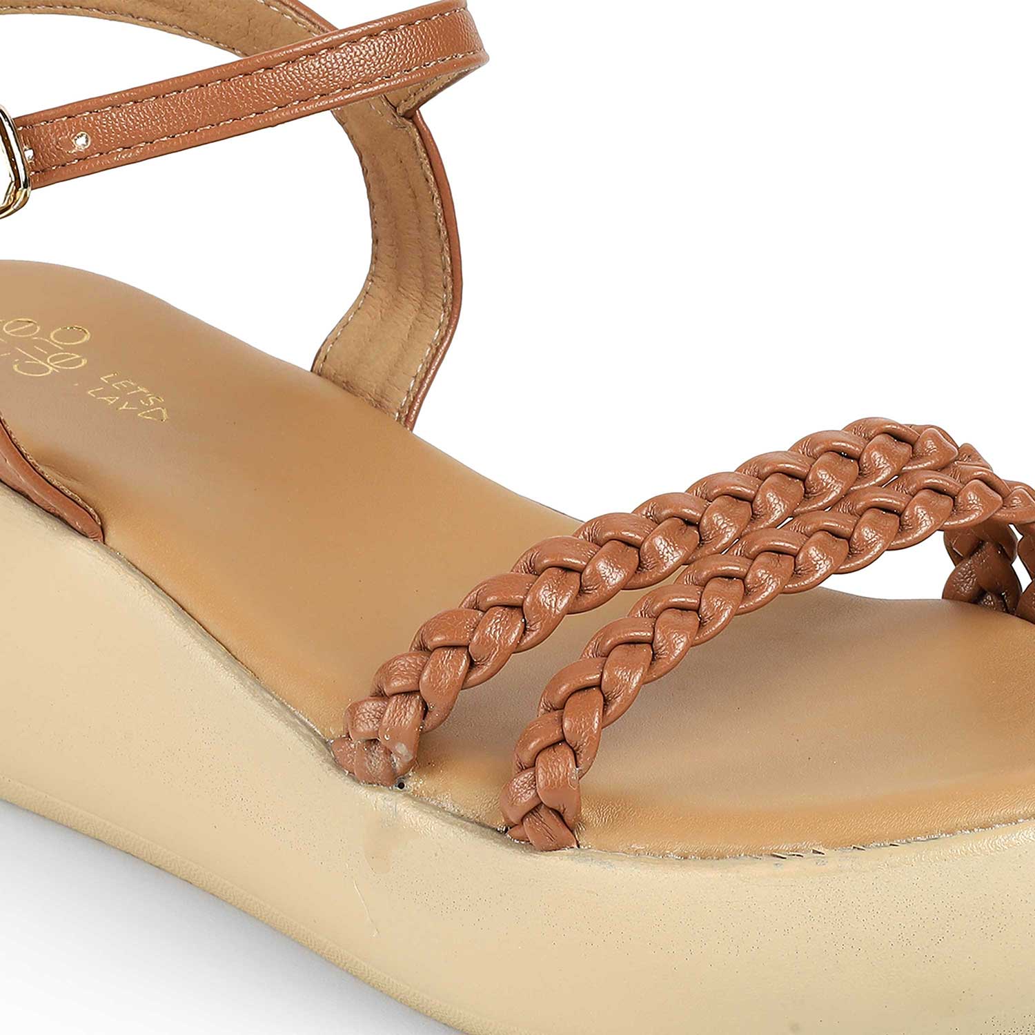 The Leve Tan Women's Dress Wedge Sandals Tresmode