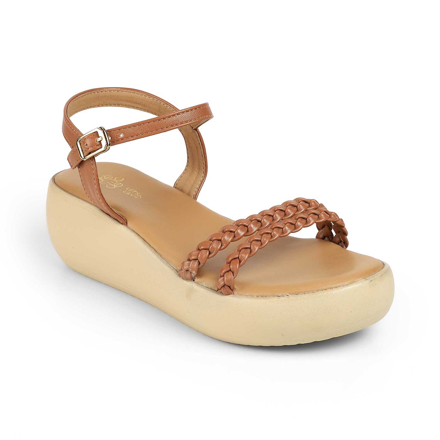 The Leve Tan Women's Dress Wedge Sandals Tresmode