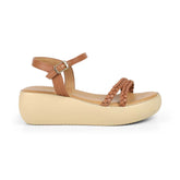 The Leve Tan Women's Dress Wedge Sandals Tresmode