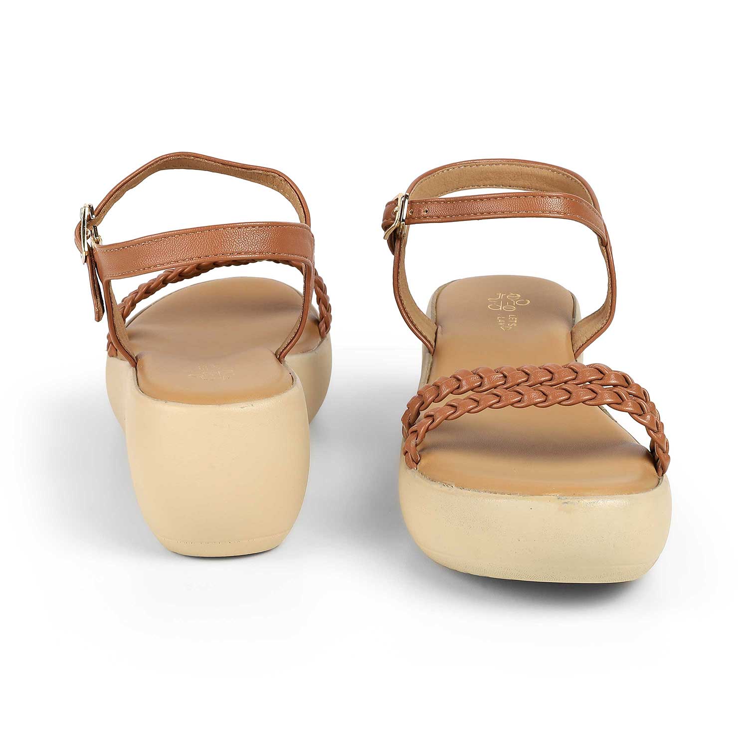 The Leve Tan Women's Dress Wedge Sandals Tresmode
