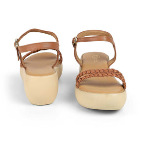 The Leve Tan Women's Dress Wedge Sandals Tresmode