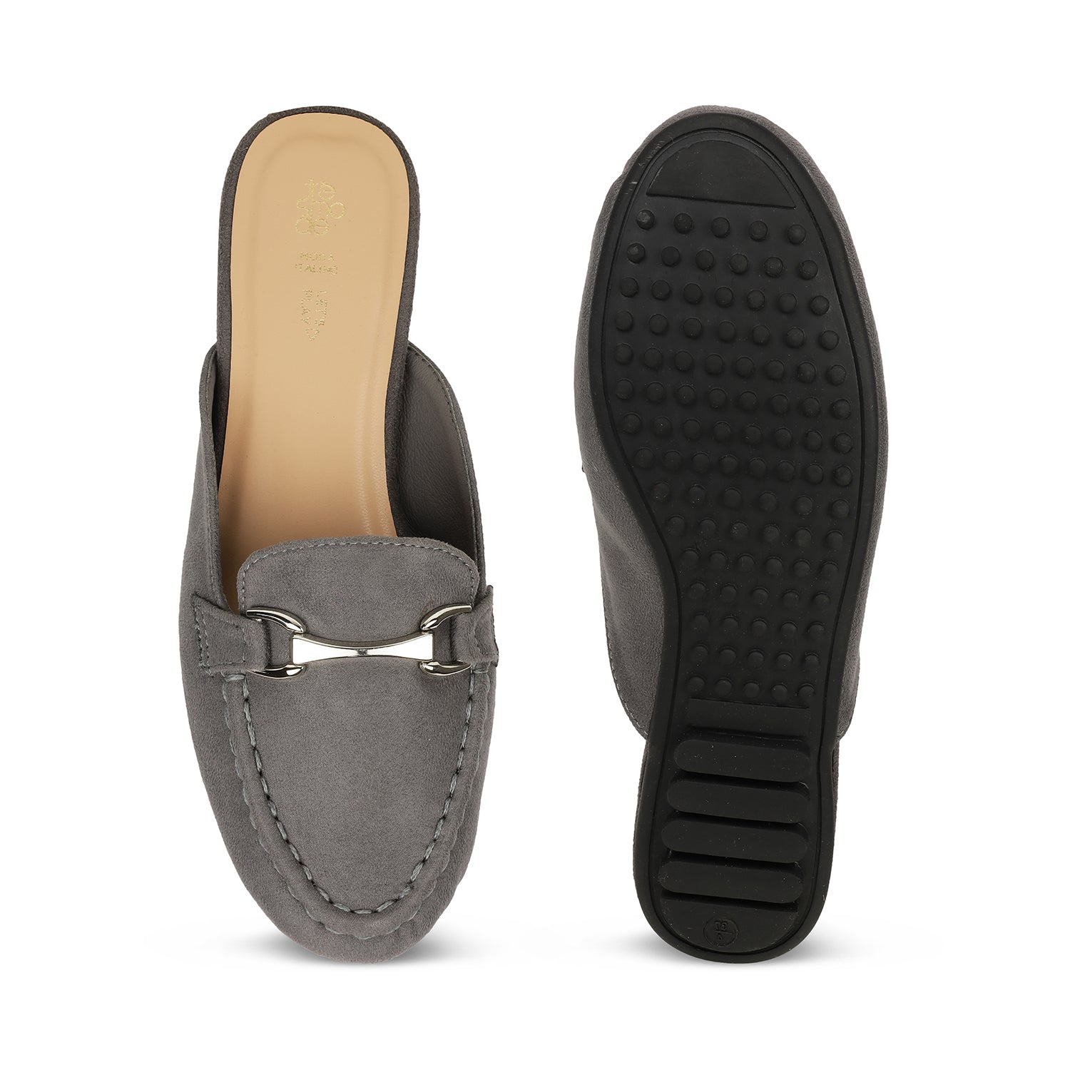 The Melip Grey Women's Dress Mules Tresmode